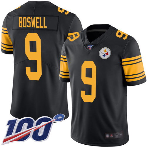 Men Pittsburgh Steelers Football #9 Limited Black Chris Boswell 100th Season Rush Vapor Untouchable Nike NFL Jersey->women nfl jersey->Women Jersey